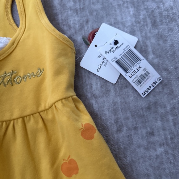 Girl’s Apple Botton Summer Dress - Picture 4 of 6